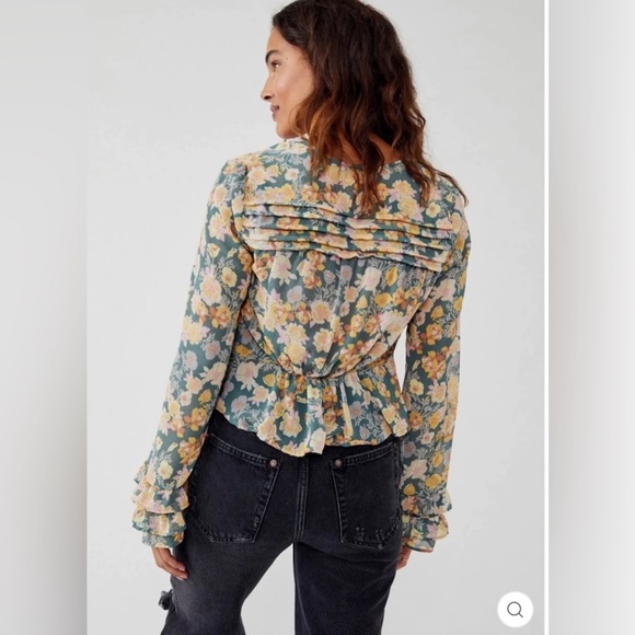 NWT Free People Maybel Blouse Size Medium - Picture 3 of 8